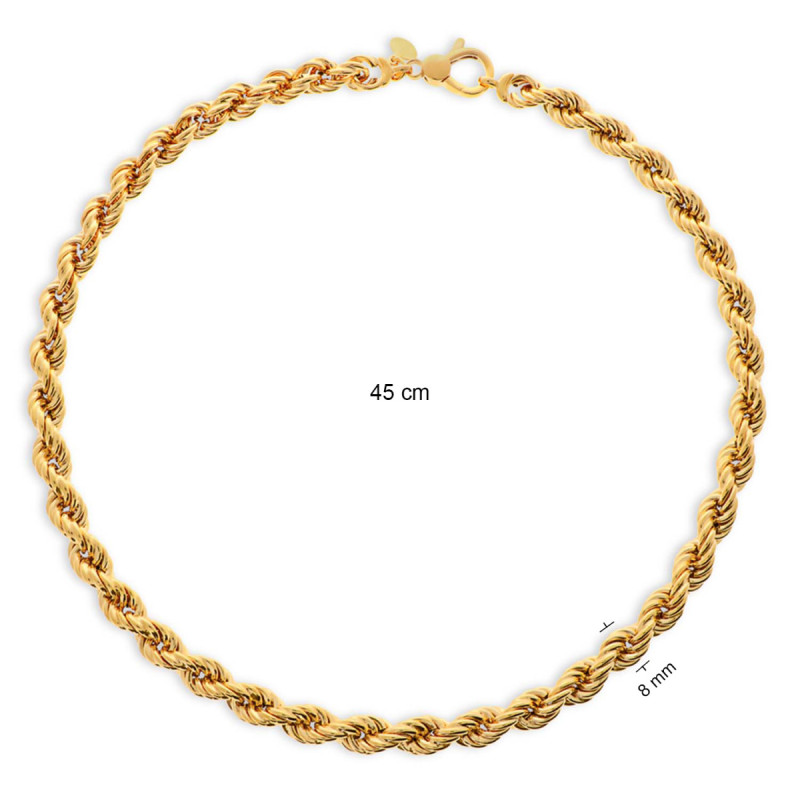 glow-102-8398-45-goudkleurige-schakelketting-met-koordpatroon-8-mm-breed-lengte-45-cm