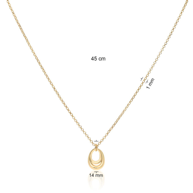 glow-102-8613-45-gold-plated-ketting-met-hanger-ovale-vormen-1-mm-breed-lengte-45-cm