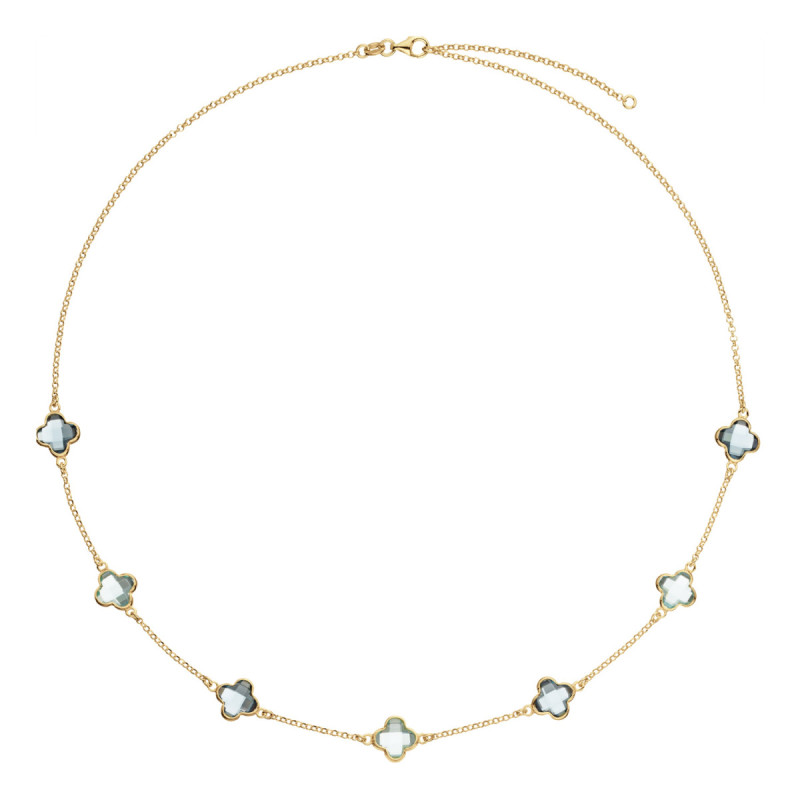 glow-102-8627-55-gold-plated-jasseron-ketting-met-klaver-zirkonia-lengte-50-55-cm