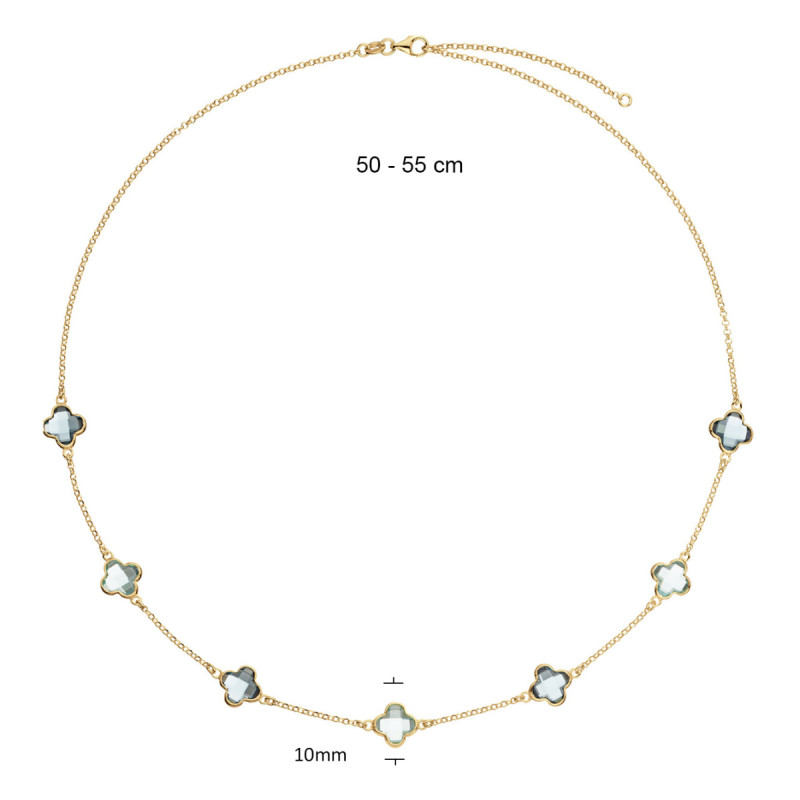 glow-102-8627-55-gold-plated-jasseron-ketting-met-klaver-zirkonia-lengte-50-55-cm