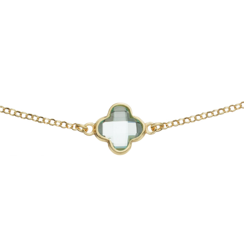 glow-102-8627-55-gold-plated-jasseron-ketting-met-klaver-zirkonia-lengte-50-55-cm