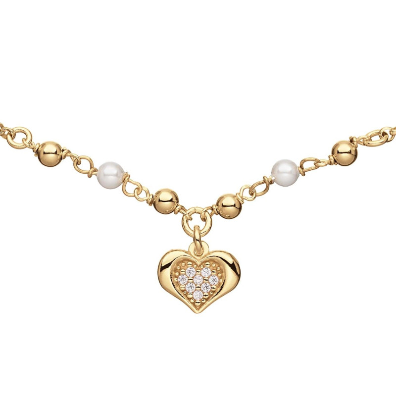 glow-102-8744-45-gold-plated-ketting-met-hanger-hartvormige-zirkonia-en-parel-8-mm-lengte-42-45-cm
