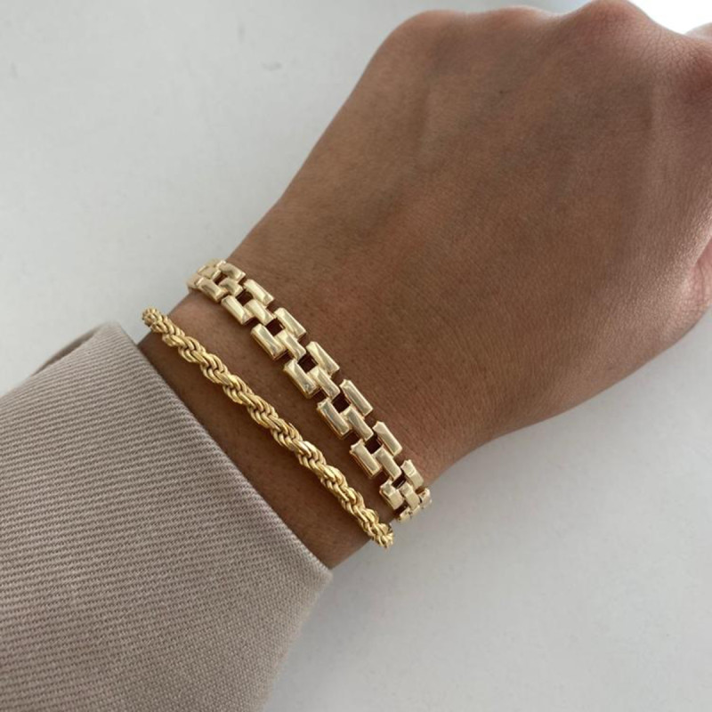 glow-104-8102-18-gold-plated-glanzende-gourmet-schakelarmband-3-mm-breed-lengte-18-cm