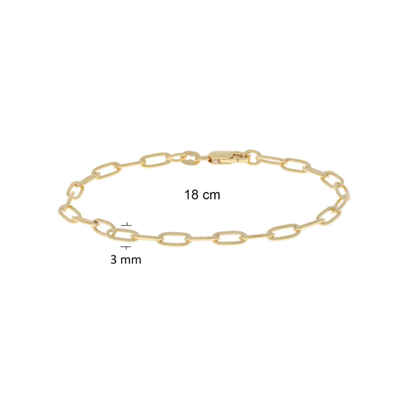 glow-104-8105-18-gold-plated-schakelarmband-ovale-paperclip-schakels-3-mm-breed-lengte-18-cm