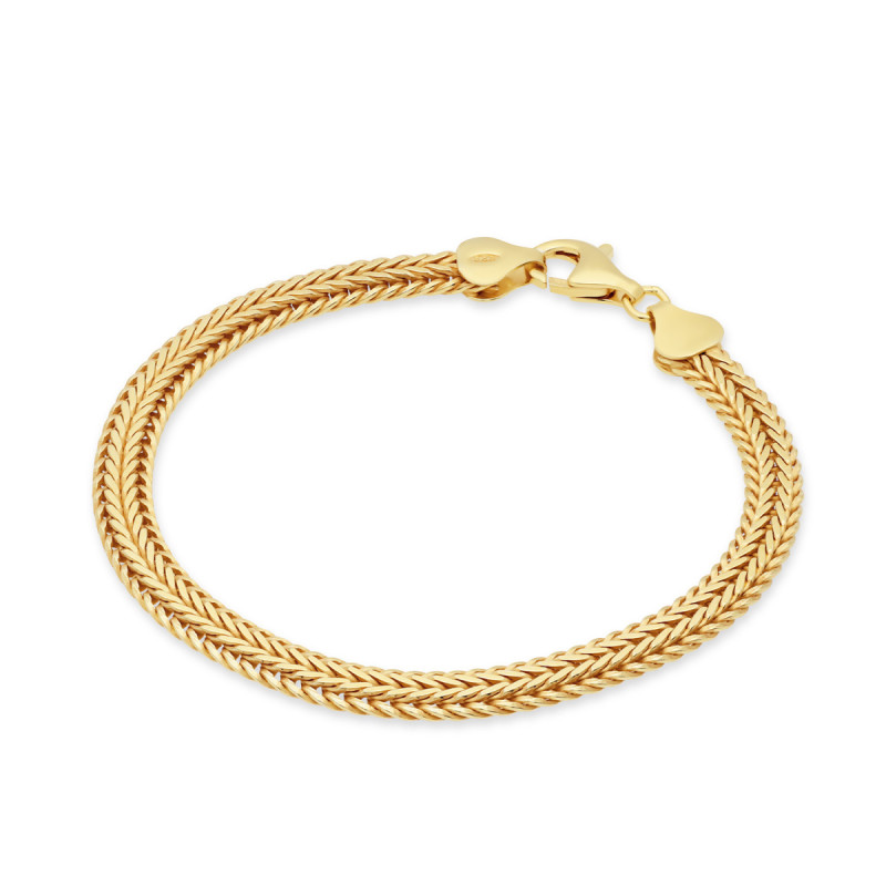 glow-104-8415-19-gold-plated-gourmet-schakelarmband-glanzend-6-mm-breed-lengte-19-cm