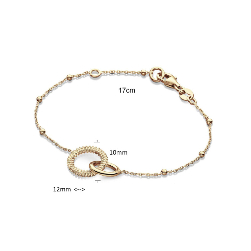 glow-104-8694-17-gold-plated-armband-met-hanger-van-twee-verstrengelde-cirkels-12-mm-x-10-mm-lengte-15-17-cm