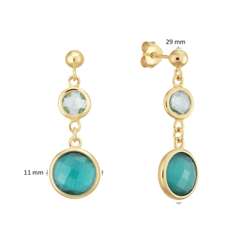 glow-106862000-goudkleurige-oorstekers-met-blauwe-zirkonia-11-mm-breed-hoogte-29-mm