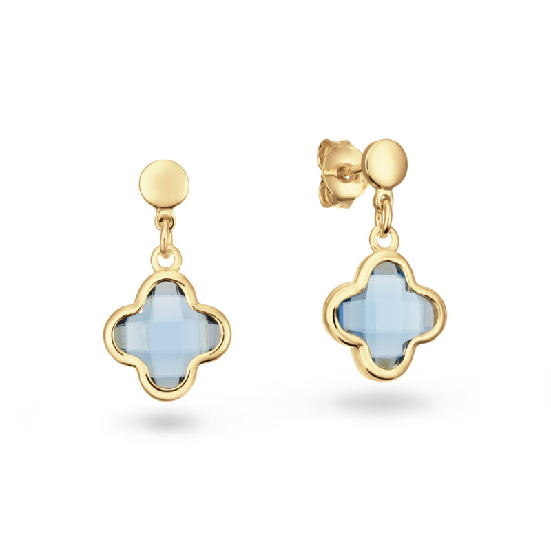glow-106862700-goudkleurige-oorhangers-blauw-zirkonia-bloemvorm-10-mm-breed-hoogte-18-mm