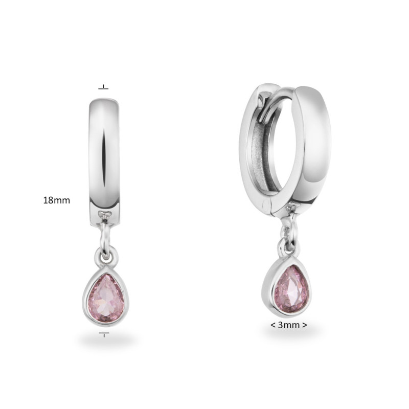 glow-107311500-zilveren-klapoorringen-met-roze-druppelvormige-zirkonia-hoogte-18-mm