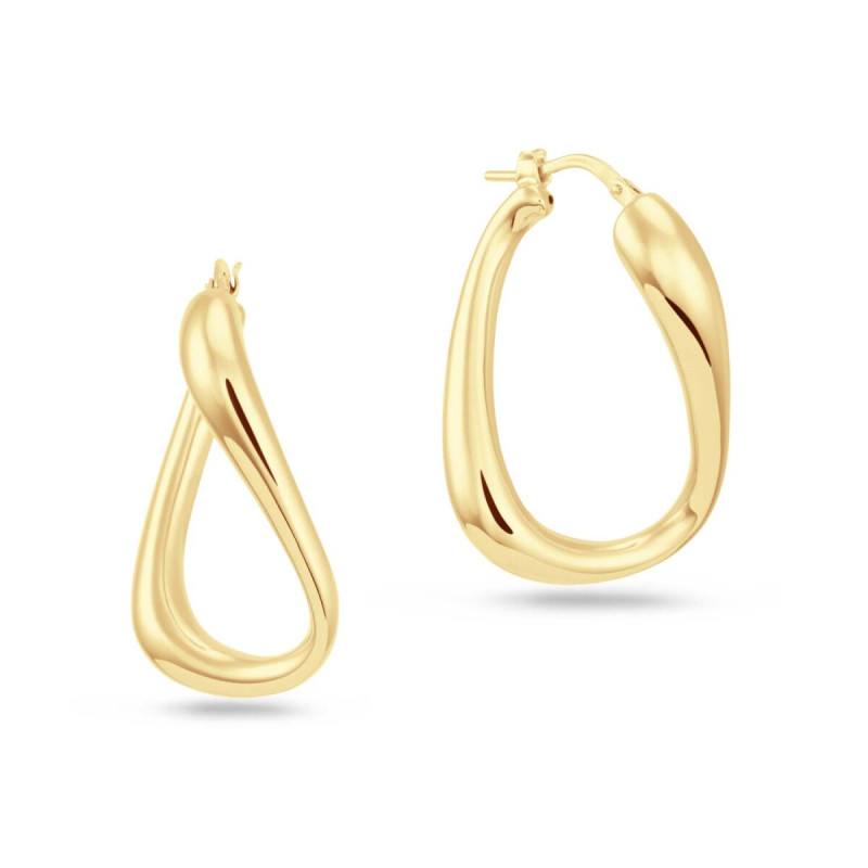 glow-107867500-gold-plated-dames-oorringen-ovaal-glanzend-4-mm-breed-hoogte-24-mm