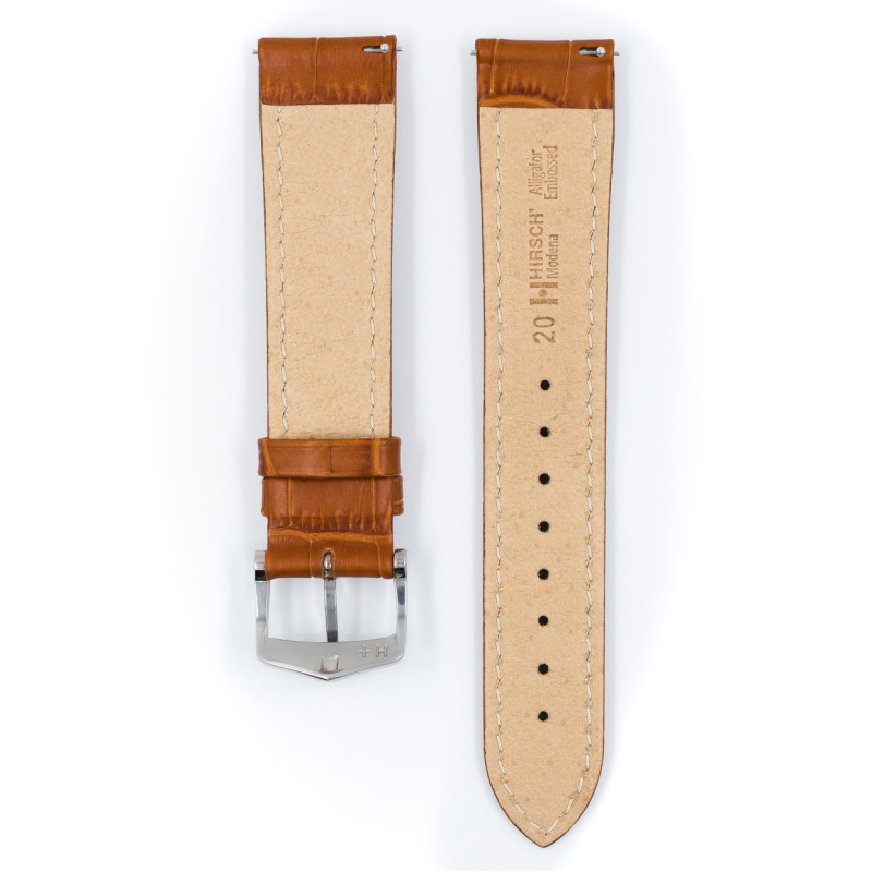 hirsch-modena-10302875-2-cognac-leren-horlogeband-met-creme-stiksel-20-22-mm-breed