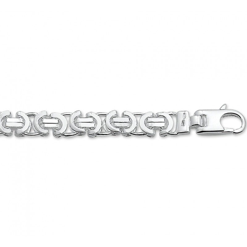 zilveren-platte-koning-armband-6-3mm