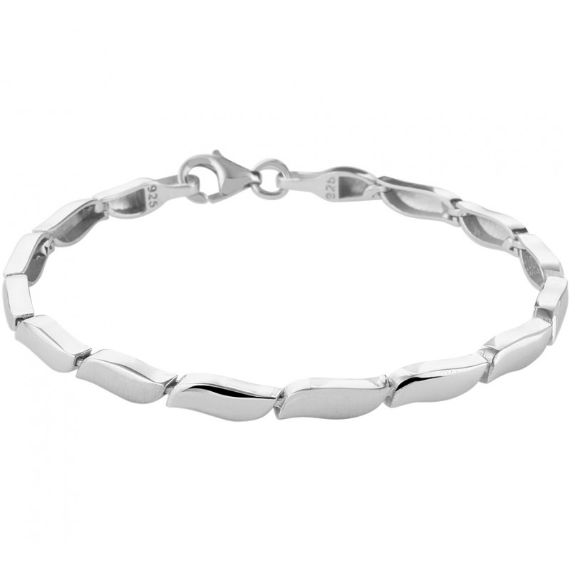 Spaans schade Kiezelsteen Mat zilveren armband dames 19 cm | Mostert Juweliers