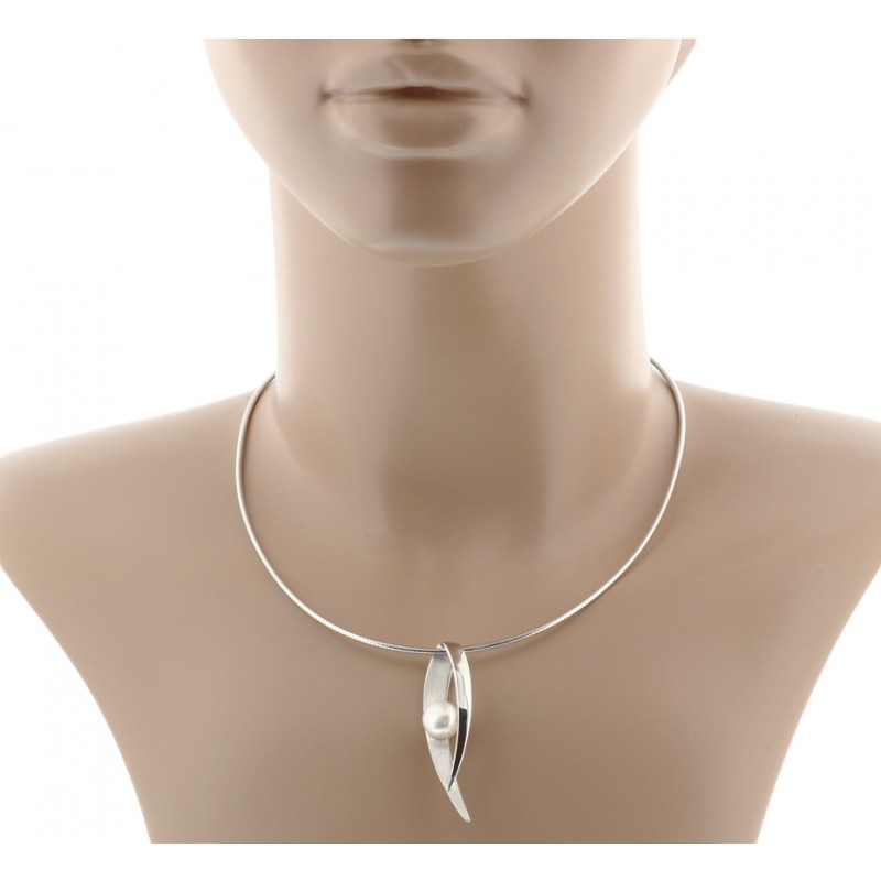 Sympton eend Bevatten Zilveren ketting met moderne parelhanger | Mostert Juweliers