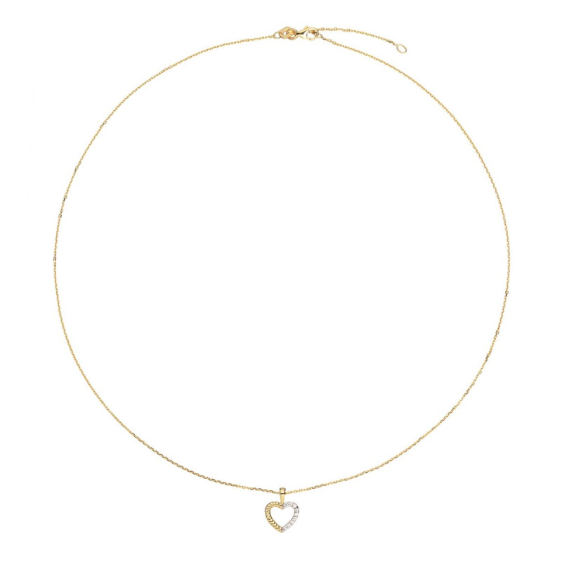 glow-202-0796-45-14-karaat-gouden-ketting-met-hanger-hartvorm-zirkonia-1-mm-breed-lengte-45-cm