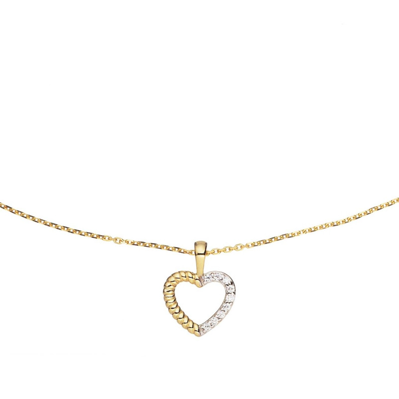 glow-202-0796-45-14-karaat-gouden-ketting-met-hanger-hartvorm-zirkonia-1-mm-breed-lengte-45-cm