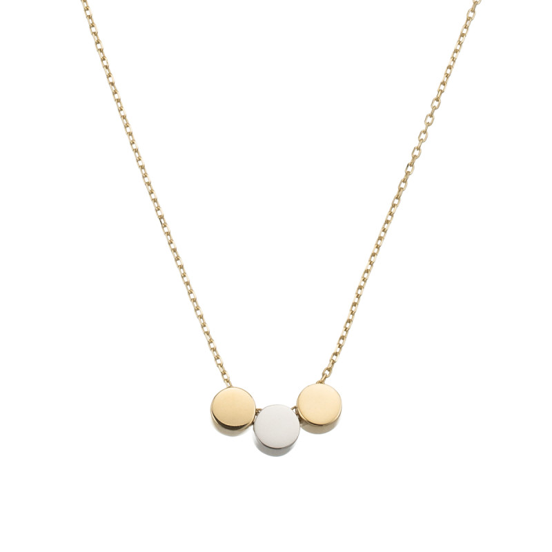 glow-202-5039-45-14-karaat-bicolor-ketting-met-ronde-hanger-in-goud-en-witgoud-13-mm-lengte-42-5-45-cm