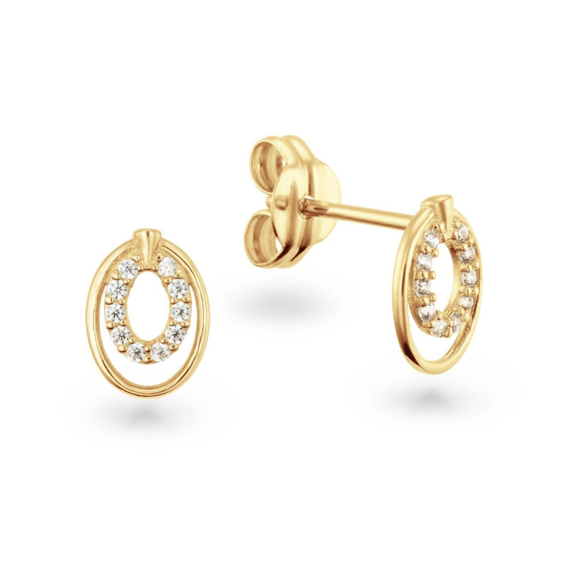 glow-206016800-gouden-ovale-oorstekers-met-transparante-zirkonia-5-mm-breed-hoogte-7-mm