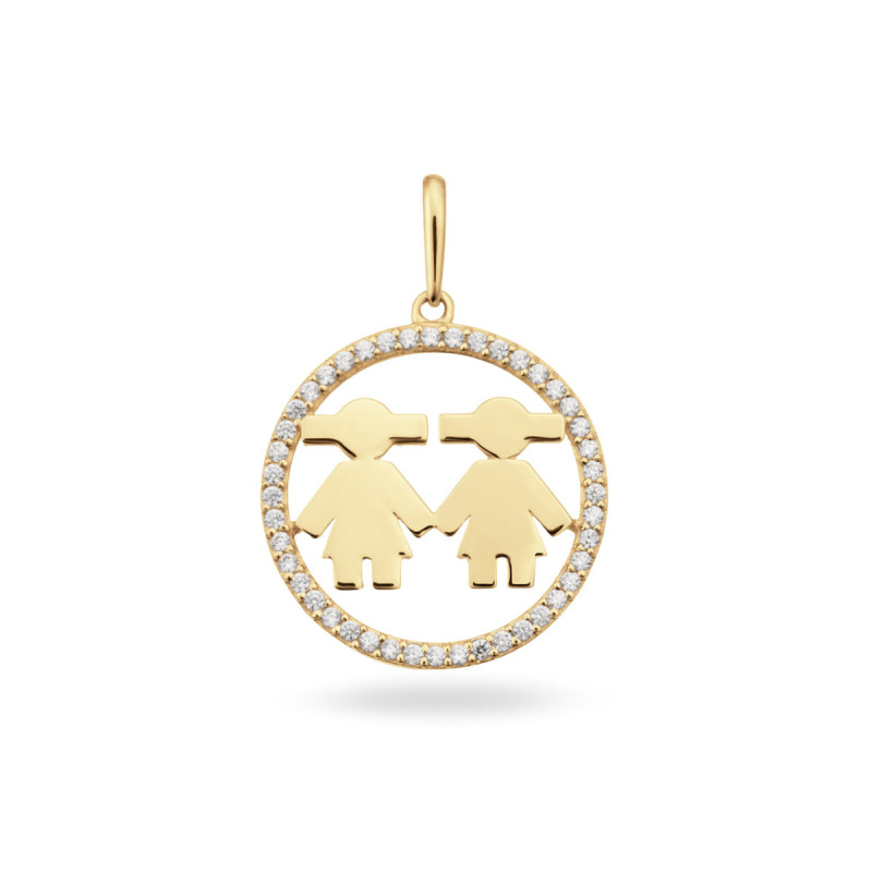 glow-220-0186-00-14-karaat-gouden-ronde-hanger-met-steen-zirkonia-en-kindervormpjes-diameter-16-mm