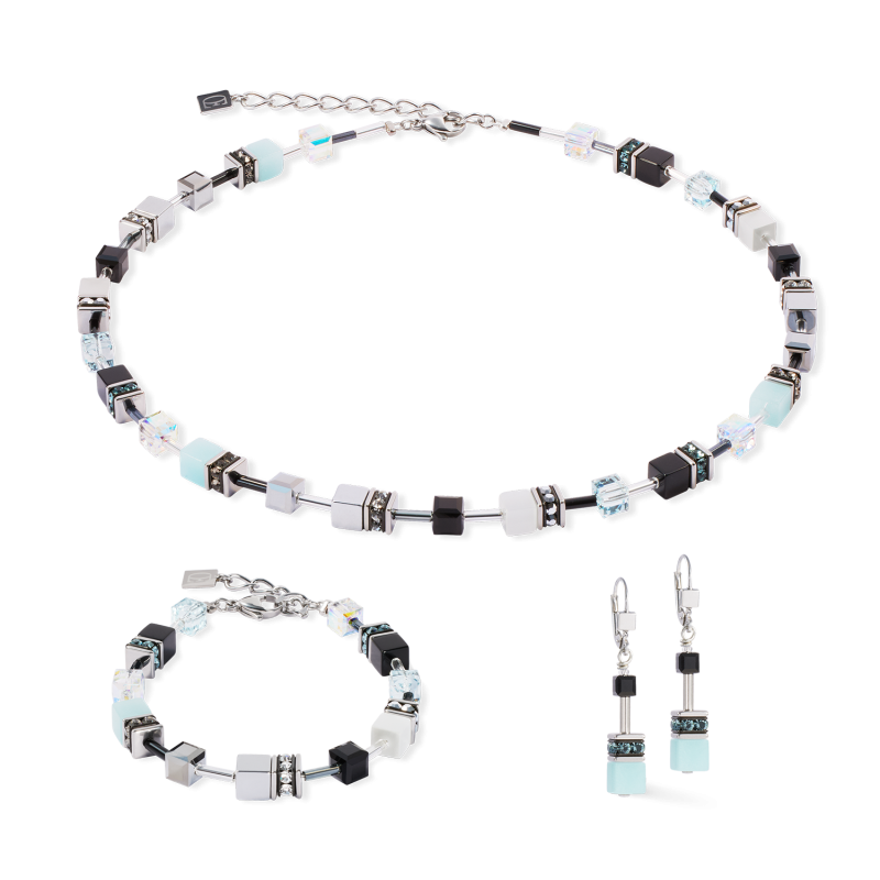 coeur-de-lion-geocube-oorbellen-2838-20-2027-ice-serenity-met-blauwe-en-zwarte-stenen