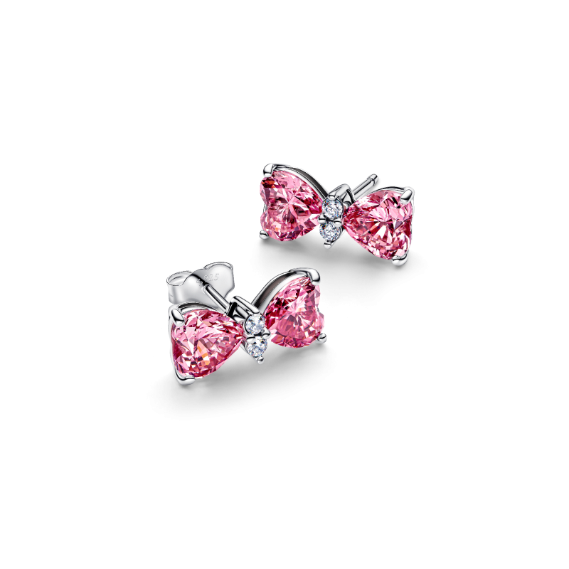 pandora-timeless-294265c01-roze-oorknopjes-met-strik-van-zirkonia-en-zilver