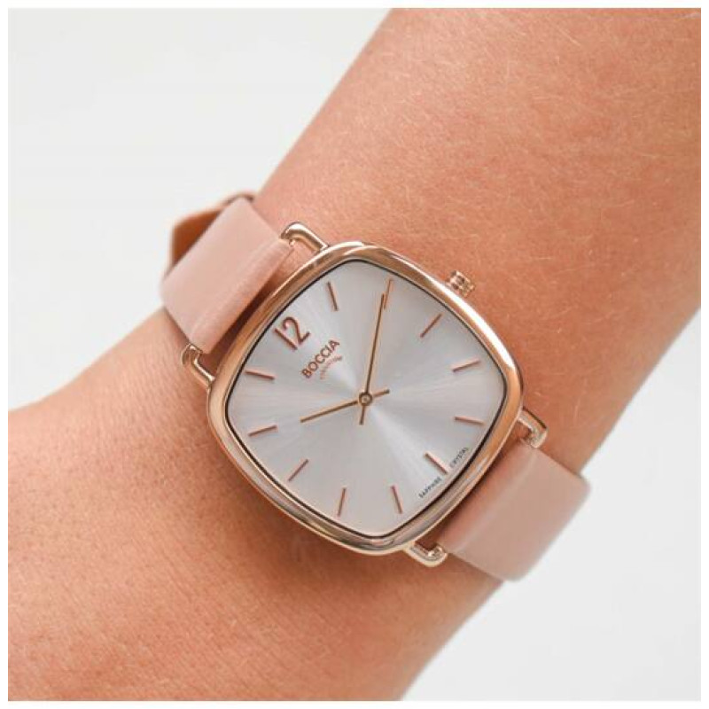 boccia-titanium-3334-04-dameshorloge-rosegoudkleurige-titanium-kast-met-witte-wijzerplaat-en-roze-leren-band-o-33-mm