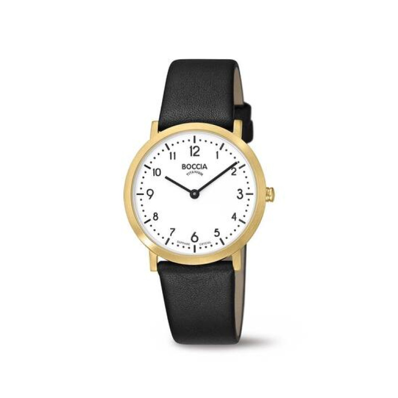 boccia-titanium-3335-02-dameshorloge-ronde-titanium-kast-met-witte-wijzerplaat-en-leren-band-o-34-mm