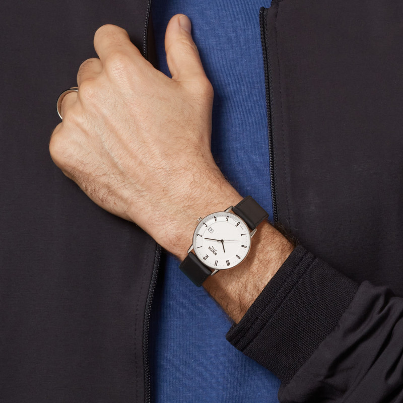 boccia-titanium-3607-04-herenhorloge-met-witte-wijzerplaat-en-zwart-leren-band-o-40