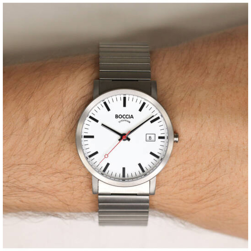 boccia-titanium-3622-04-herenhorloge-met-witte-wijzerplaat-en-zilverkleurige-rekband-titanium-o-38-mm