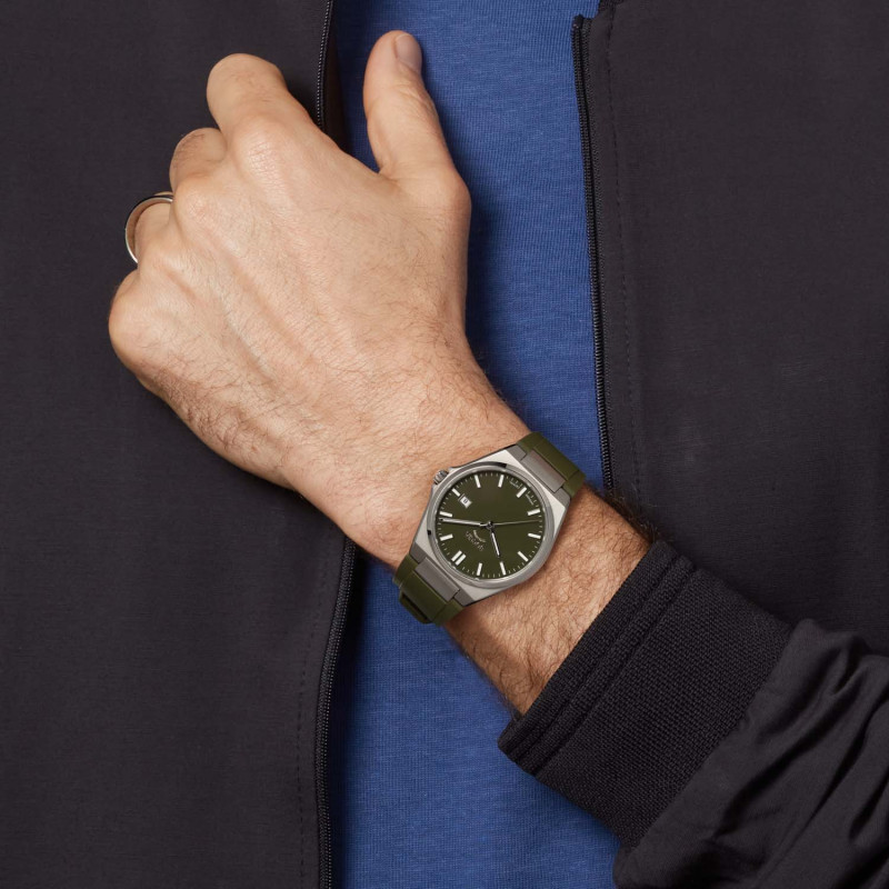 boccia-titanium-3667-02-olijfgroen-herenhorloge-met-zilverkleurige-kast-en-siliconen-band