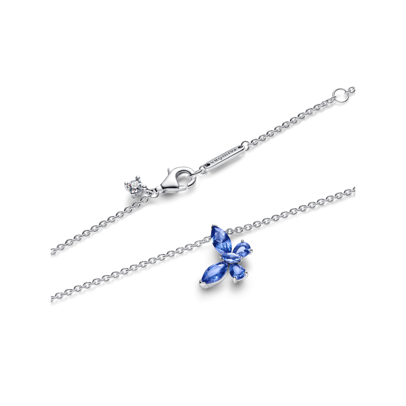 pandora-timeless-394232c01-45-zilveren-ketting-met-blauwe-vlinder-hanger-lengte-45-cm