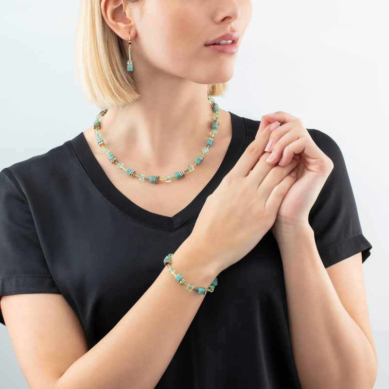 coeur-de-lion-geocube-armband-iconic-mono-4020-30-0533-goudkleurig-met-groen/variant/lengte-18-5-21-5-cm