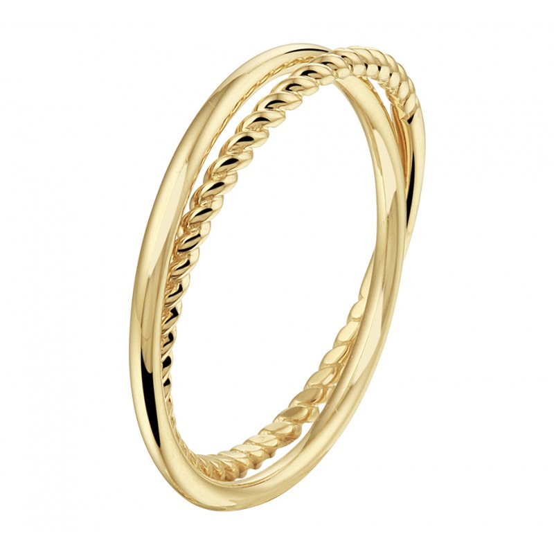 modder kruising Tot Mooie dubbele ring goud met gedraaide ring | Mostert Juweliers