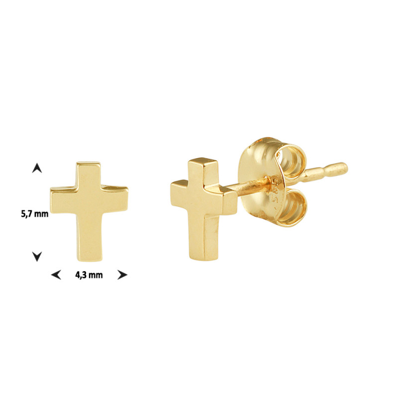 oorknoppen-goud-kruisje