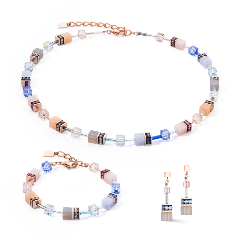 coeur-de-lion-geocube-oorhangers-iconic-precious-4905-21-0738-rosegoudkleurig-met-blauw-en-beige