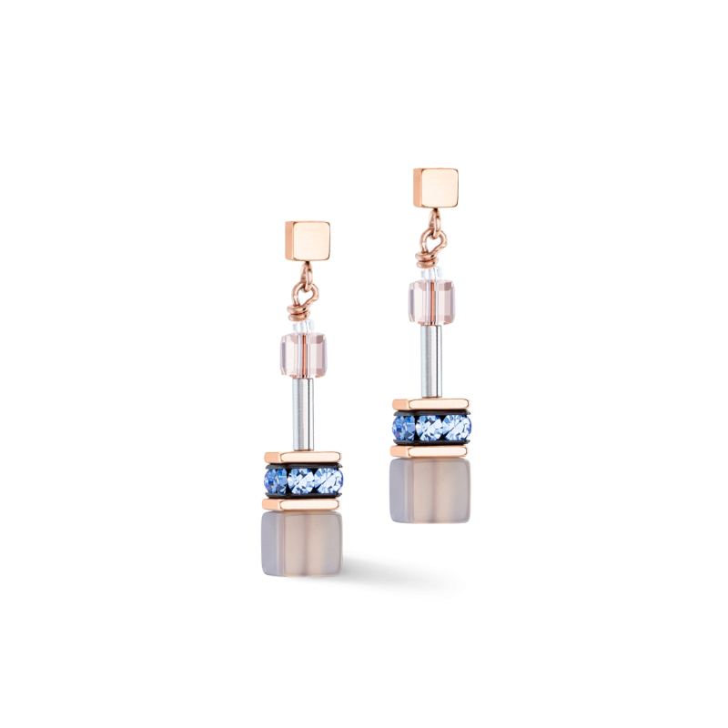 coeur-de-lion-geocube-oorhangers-iconic-precious-4905-21-0738-rosegoudkleurig-met-blauw-en-beige