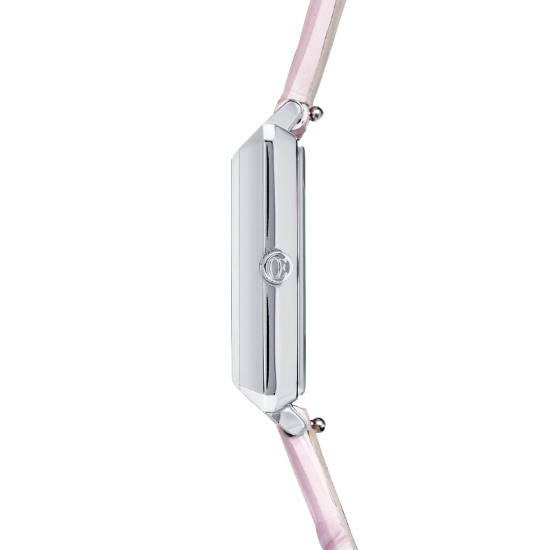 coeur-de-lion-7670-71-1917-iconic-spikes-horloge-zilverkleurig-met-roze-band-en-wijzerplaat