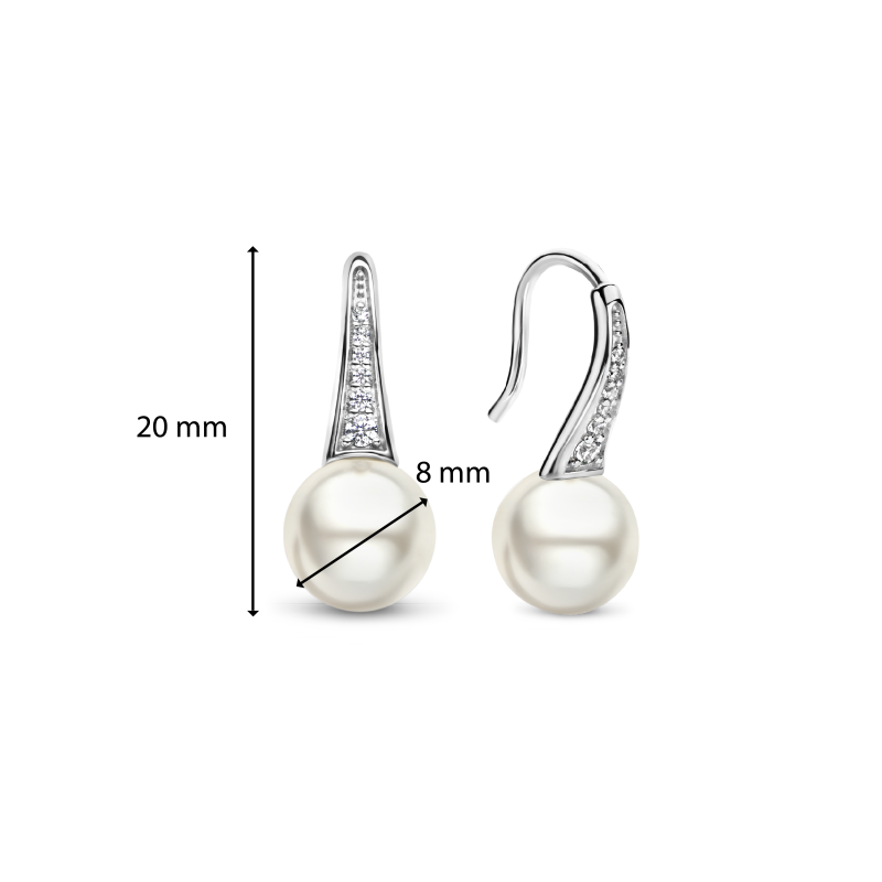 ti-sento-milano-7938pw-zilveren-oorhangers-met-zirkonia-en-parels-hoogte-20-mm