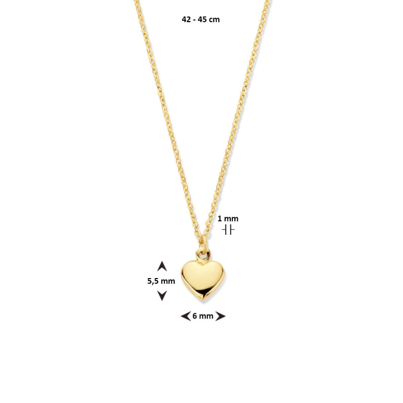 gouden-hartjes-ketting-anker-1-mm-42-45-cm