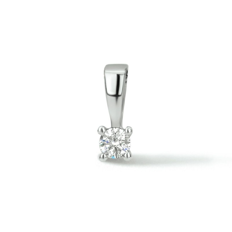 Vrijgekomen Snikken Landschap Witgouden hanger met diamant 0.05 crt | Mostert Juweliers