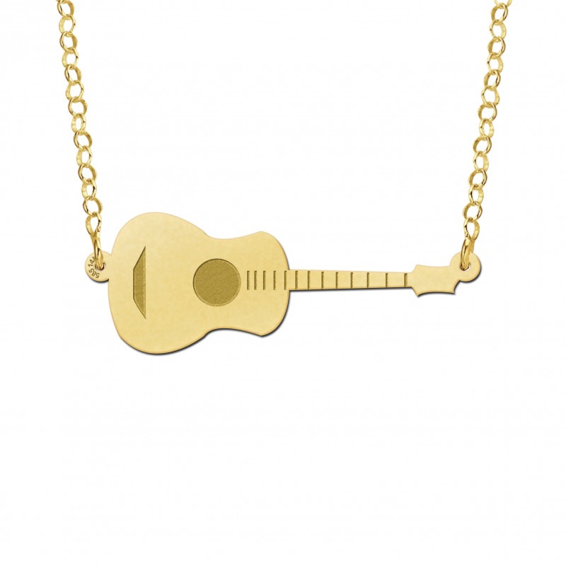 gouden-gitaar-inclusief-ketting
