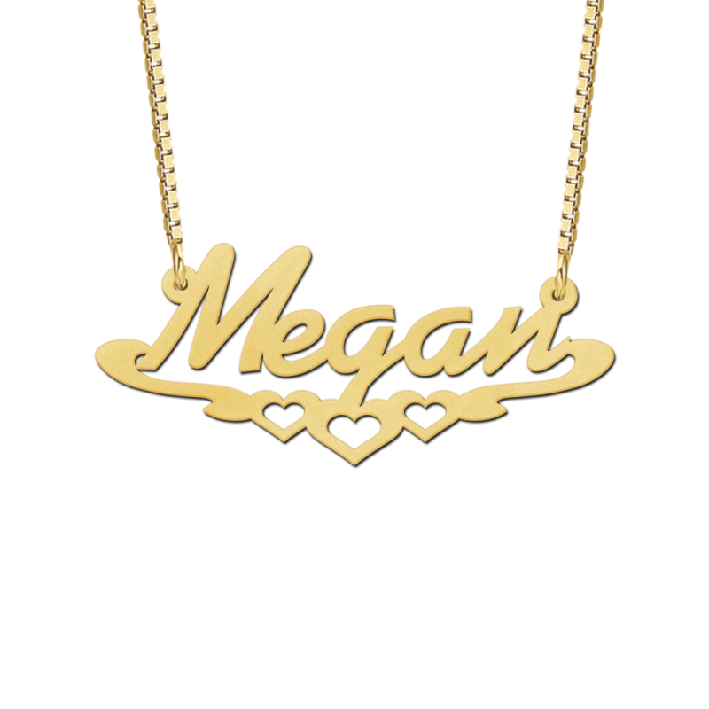 De controle krijgen alleen Vernederen Gouden naamketting met voorbeeld Megan | Mostert Juweliers