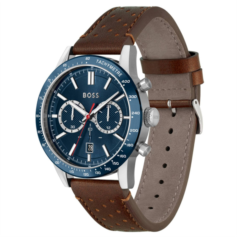 boss-allure-hb1513921-herenhorloge-van-staal-met-bruine-leren-band-blauwe-wijzerplaat-chronograaf-o-44-mm