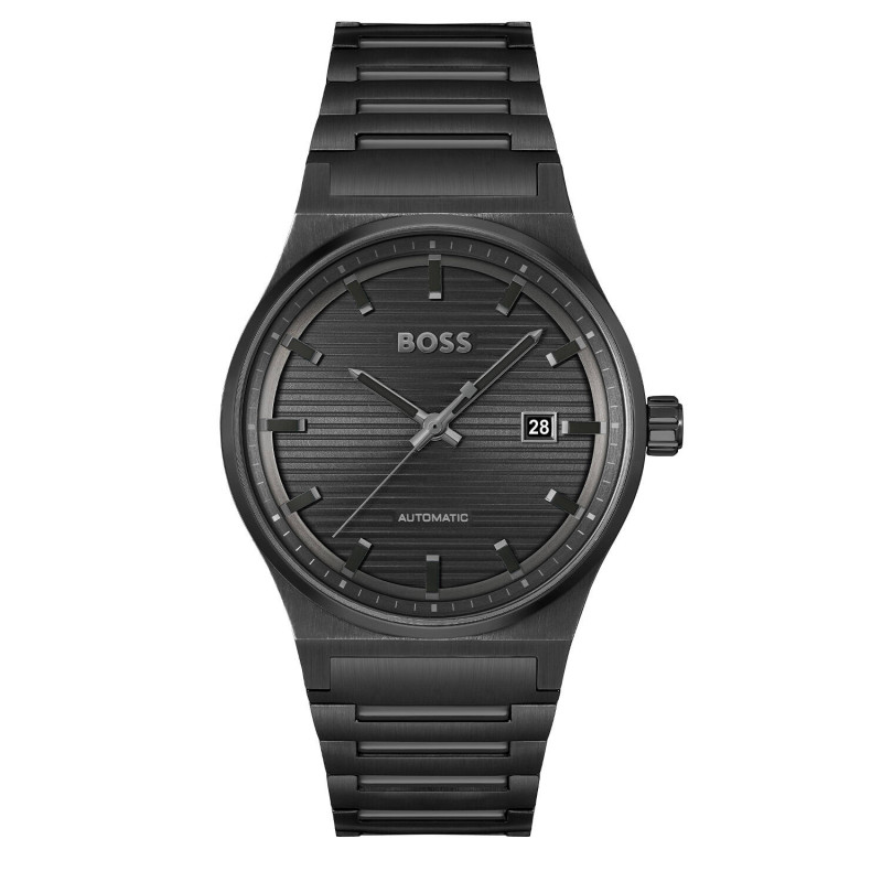Boss Candor HB1514120 herenhorloge van staal Zwart Automaat