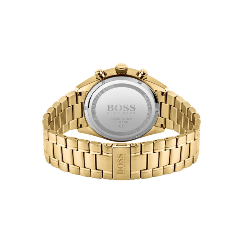 boss-champion-hb1513848-staal-goudkleurig-herenhorloge-met-zwarte-wijzerplaat-o-44-mm