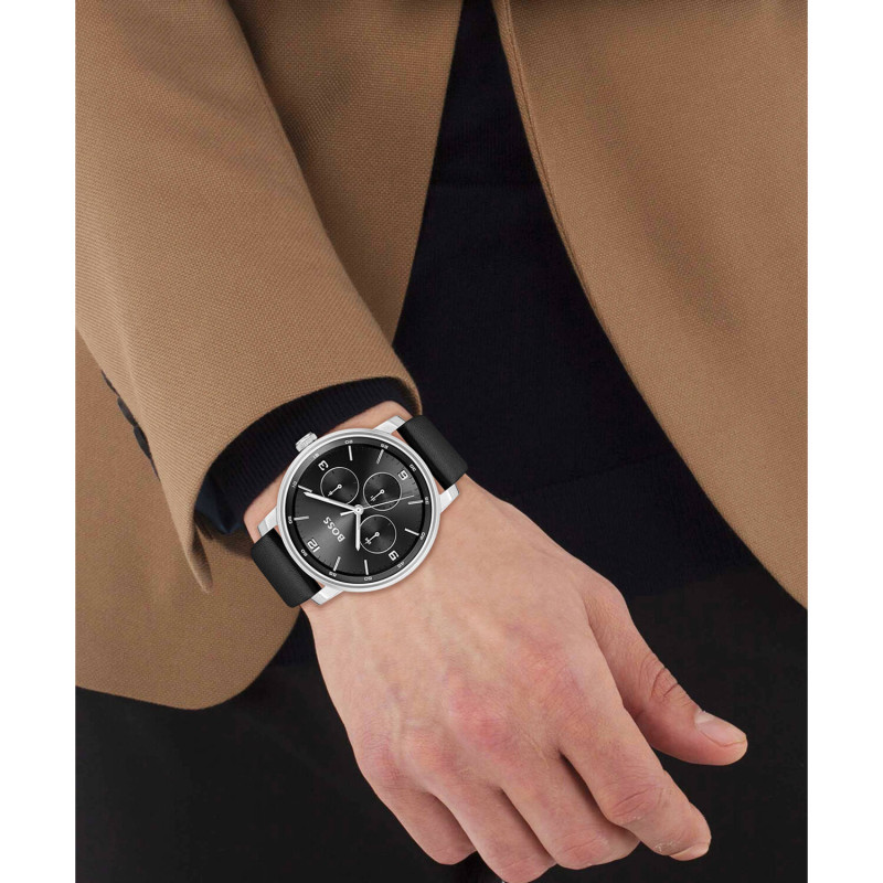 boss-contender-hb1514125-herenhorloge-van-staal-met-zwarte-leren-band-zwart-o-44-mm