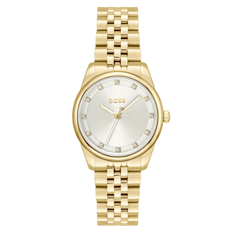 boss-graceful-hb1502810-gold-plated-dameshorloge-met-zilverkleurige-wijzerplaat-o-32-mm