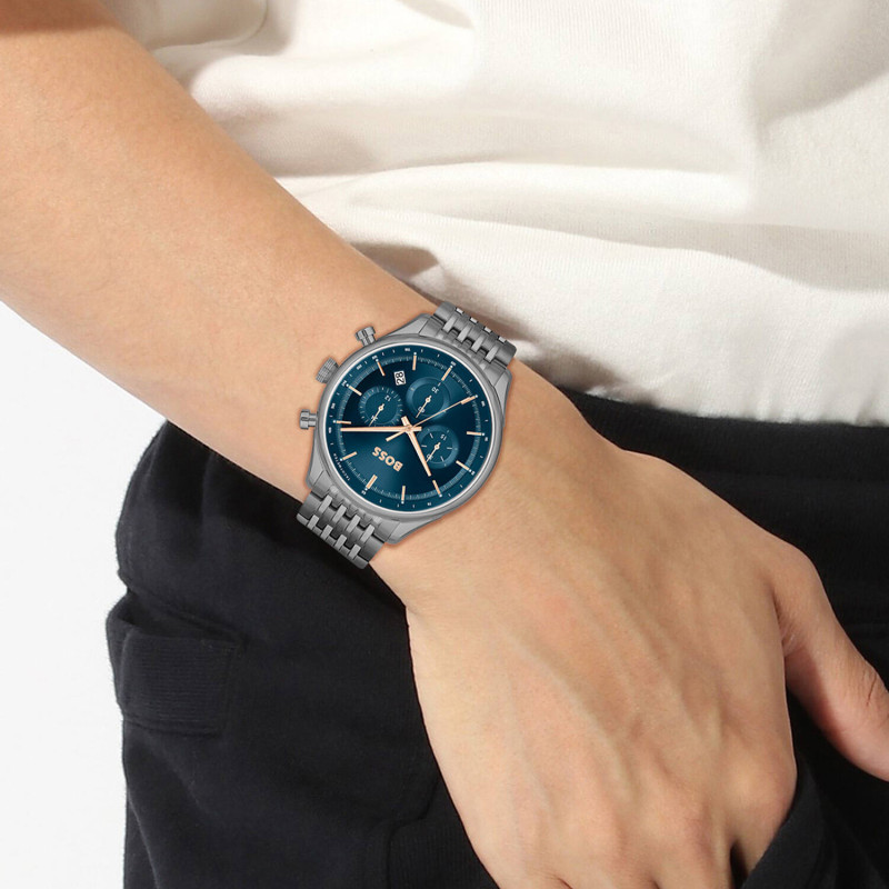 boss-gregor-hb1514083-herenhorloge-van-staal-grijs-met-blauwe-wijzerplaat-o-45-mm