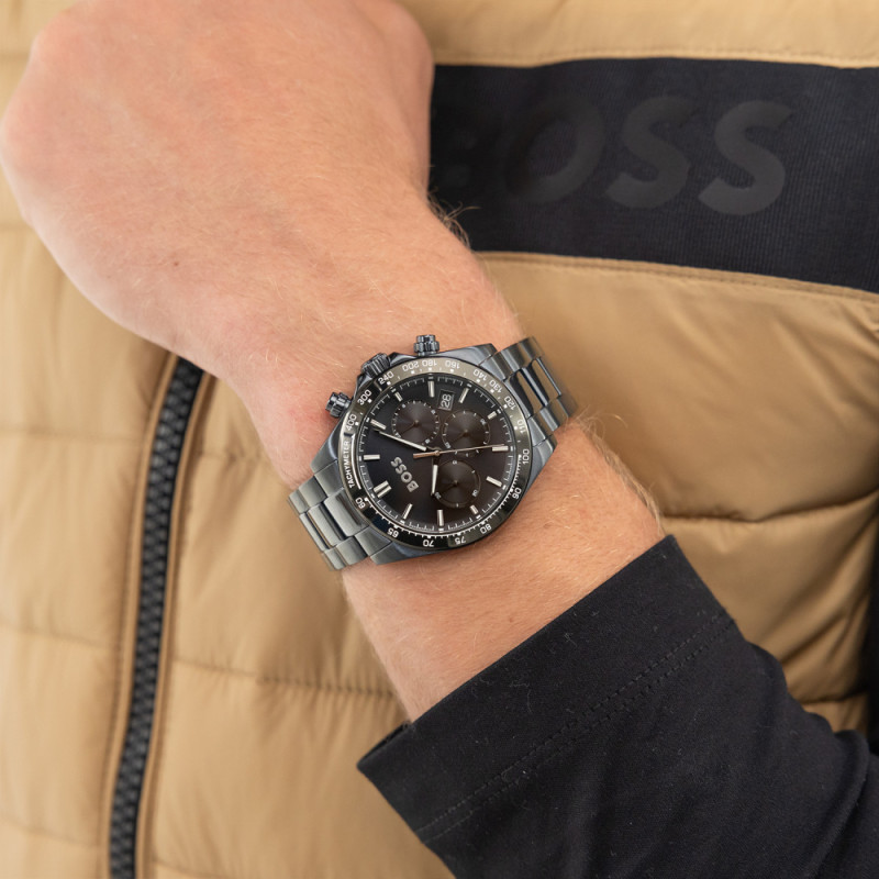 boss-hero-hb1514270-blauw-stalen-herenhorloge-met-schakelband-en-tachymeter-o-43-mm