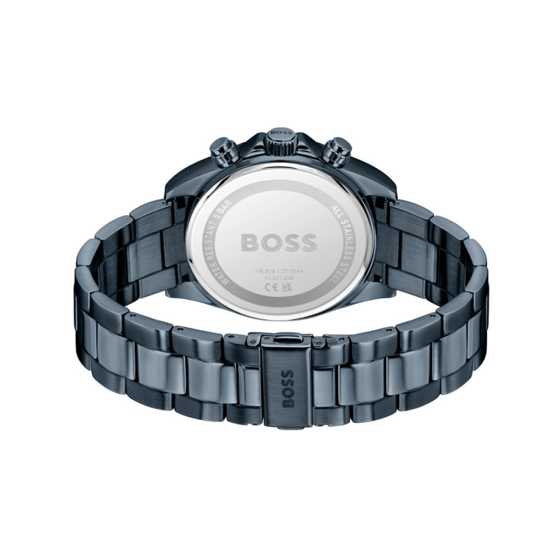 boss-hero-hb1514270-blauw-stalen-herenhorloge-met-schakelband-en-tachymeter-o-43-mm